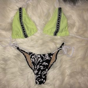 Ravish Sands neon bikini with lace